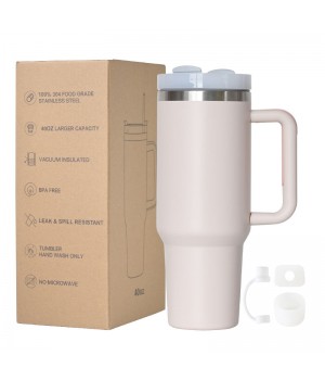 New arrive 40 oz adventure travel tumbler stainless steel 30oz cup 40oz mug with handle and straw