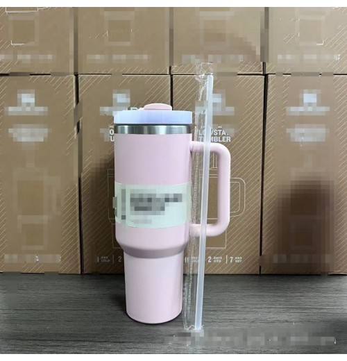 Wholesale Bulk Custom Logo 40oz H2.0 Thermal Insulated Stainless Steel Tumbler 40 oz Coffee Cup with Handle and Straw