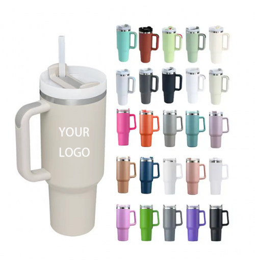 USA Warehouse h2.0 Flowstate Stainless Steel Coffee Mugs Cup for Travel 30oz 40oz Sublimation Tumblers with Handle