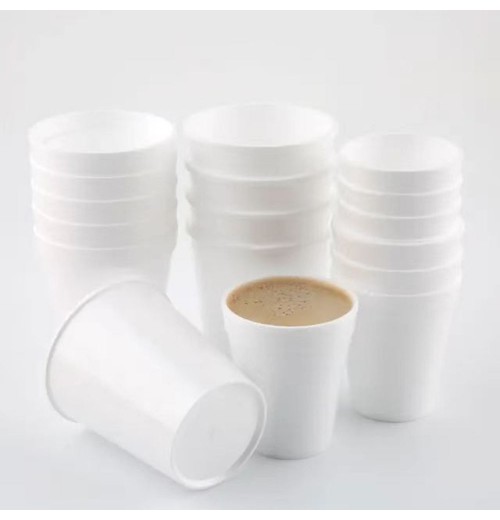 Wholesale Custom 6oz 8oz 12oz 16oz 32oz PS Foam Coffee Cups Lids Best Seller Takeaway Styrofoam Cups Parties