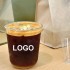 Disposable Reusable Transparent Clear Custom Printed Logo Plastic PET Drinking Cup Cold coffee Cups with lids and straws