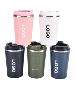 380ml Insulated Stainless Steel Coffee Cup Double Walled Hot And Cold Travel Drink Water Bottles Set With Custom Logo