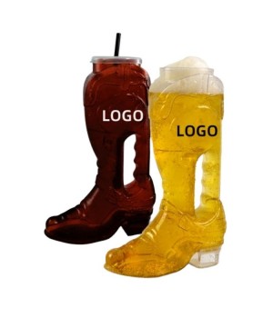 Creative Plastic Mini Cowboy Boot Cups Beer Shot Glasses 16oz Reusable Cowboy Boot Cups Custom Party Plastic Mug Contemporary