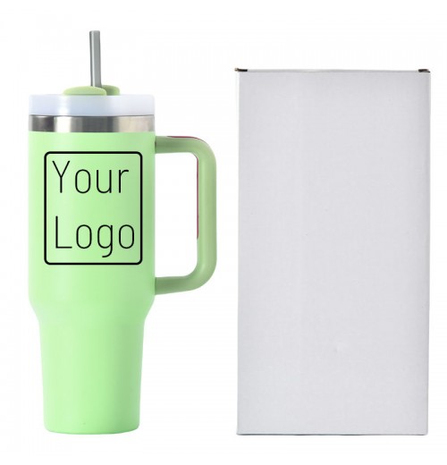 Low Price Custom 40oz insulated handle tumblers with lids and straw steel vacuum insulated tumbler cup with straw